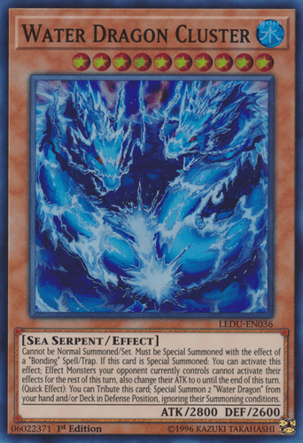 Water Dragon Cluster - LEDU-EN036 Super Rare 1st Edition
