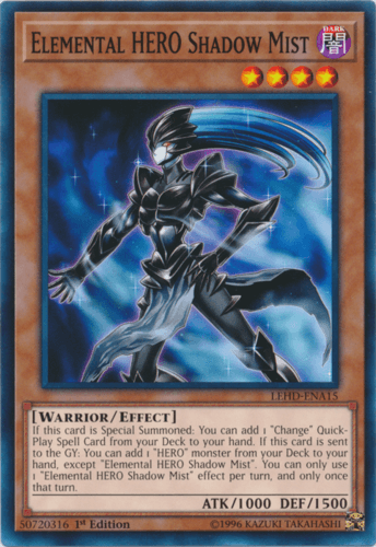 Elemental HERO Shadow Mist - LEHD-ENA15 Common 1st Edition