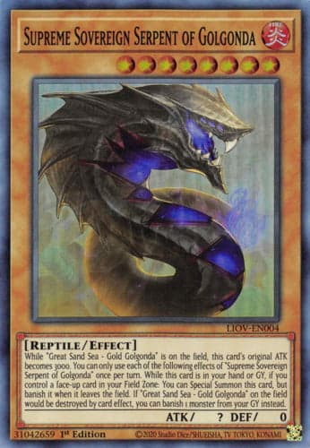 Supreme Sovereign Serpent of Golgonda - LIOV-EN004 Super Rare 1st Edition
