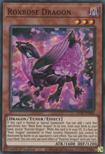 Roxrose Dragon - LIOV-EN009 Super Rare 1st Edition