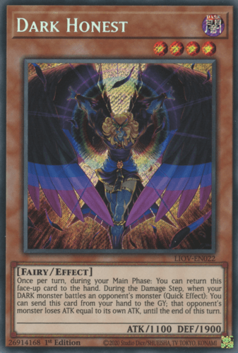 Dark Honest - LIOV-EN022 Secret Rare 1st Edition
