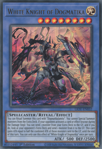 White Knight of Dogmatika - LIOV-EN032 Ultra Rare 1st Edition