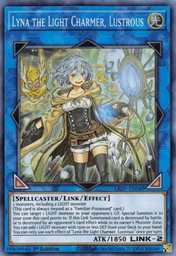 Lyna the Light Charmer, Lustrous - LIOV-EN049 Super Rare 1st Edition