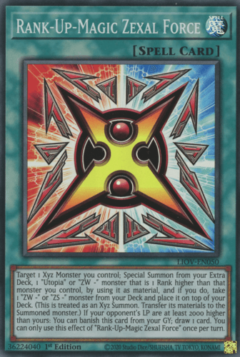 Rank-Up-Magic Zexal Force - LIOV-EN050 Super Rare 1st Edition