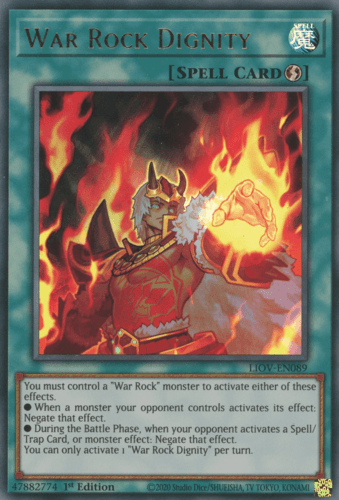 War Rock Dignity - LIOV-EN089 Ultra Rare 1st Edition