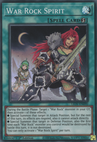 War Rock Spirit - LIOV-EN090 Super Rare 1st Edition