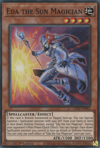 Eda the Sun Magician - LIOV-EN093 Super Rare 1st Edition