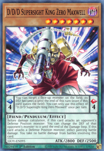 D/D/D Supersight King Zero Maxwell - LIOV-EN095 Common 1st Edition