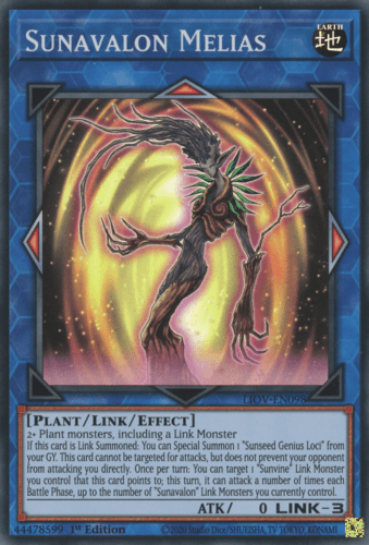 Sunavalon Melias - LIOV-EN098 Super Rare 1st Edition