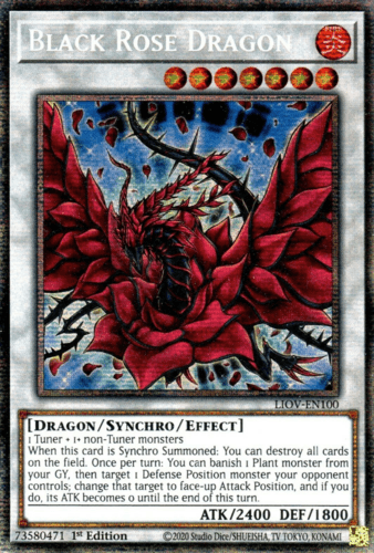 Black Rose Dragon - LIOV-EN100 Starlight Rare 1st Edition