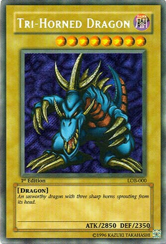 Tri-Horned Dragon - LOB-000 Secret Rare Unlimited