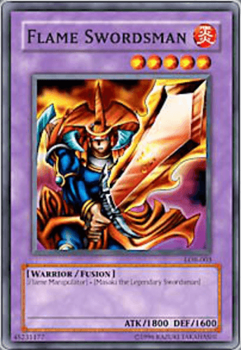 Flame Swordsman - LOB-003 Super Rare 1st Edition