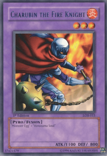 Charubin the Fire Knight - LOB-015 Rare 1st Edition