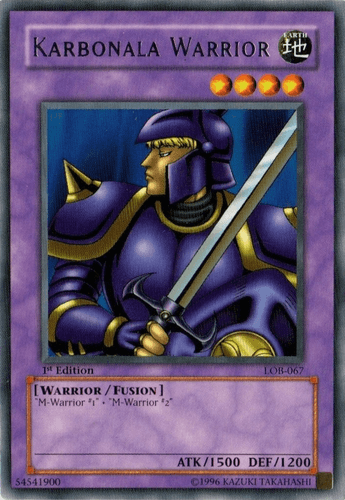Karbonala Warrior - LOB-067 Rare 1st Edition