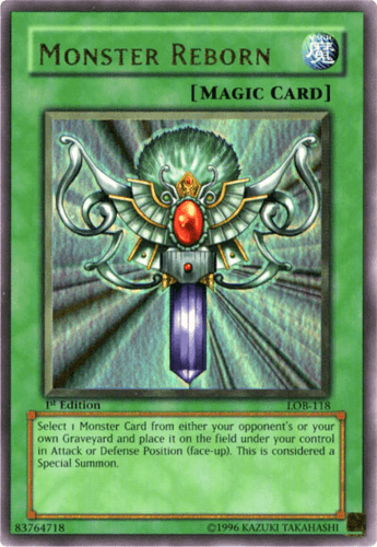 Monster Reborn - LOB-118 Ultra Rare 1st Edition