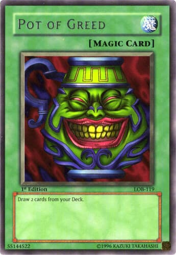 Pot of Greed - LOB-119 Rare 1st Edition