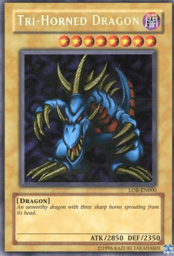 Tri-Horned Dragon - LOB-EN000 Secret Rare Unlimited