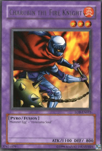 Charubin the Fire Knight - LOB-EN015 Rare Unlimited