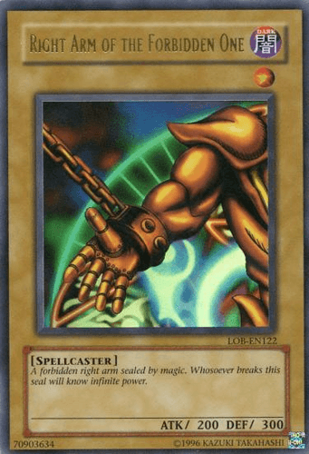 Right Arm of the Forbidden One - LOB-EN122 Ultra Rare Unlimited