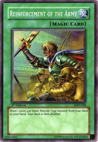Reinforcement of the Army - LOD-028 Super Rare 1st Edition
