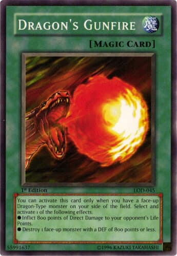 Dragon's Gunfire - LOD-045 Common 1st Edition