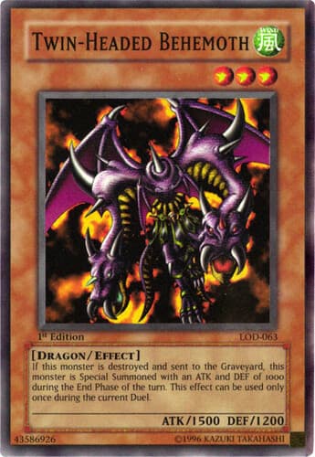 Twin-Headed Behemoth - LOD-063 Super Rare 1st Edition