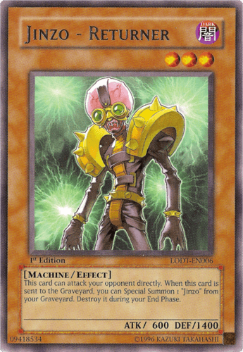 Jinzo - Returner - LODT-EN006 Rare 1st Edition