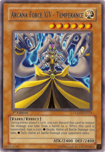 Arcana Force XIV - Temperance - LODT-EN014 Rare 1st Edition