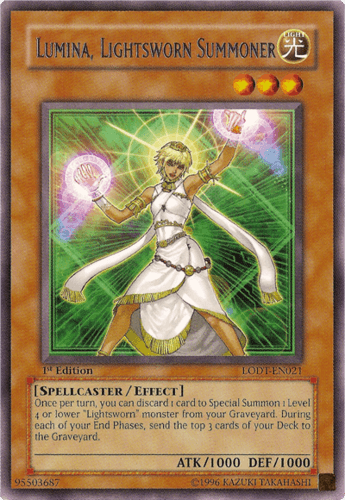 Lumina, Lightsworn Summoner - LODT-EN021 Rare 1st Edition