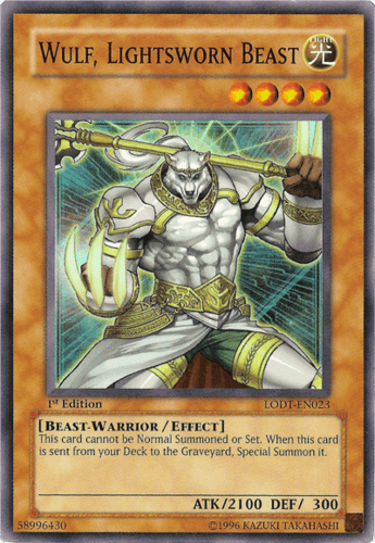 Wulf, Lightsworn Beast - LODT-EN023 Super Rare 1st Edition
