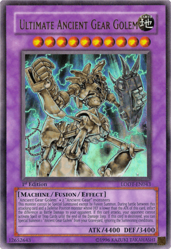 Ultimate Ancient Gear Golem - LODT-EN043 Ultra Rare 1st Edition