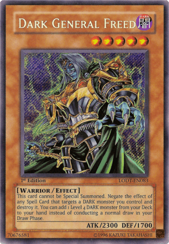 Dark General Freed - LODT-EN083 Secret Rare 1st Edition