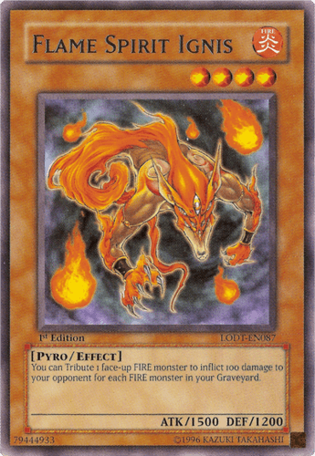 Flame Spirit Ignis - LODT-EN087 Rare 1st Edition