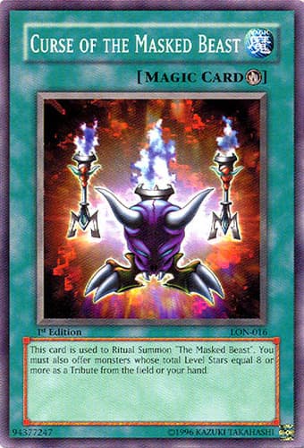 Curse of the Masked Beast - LON-016 Common 1st Edition