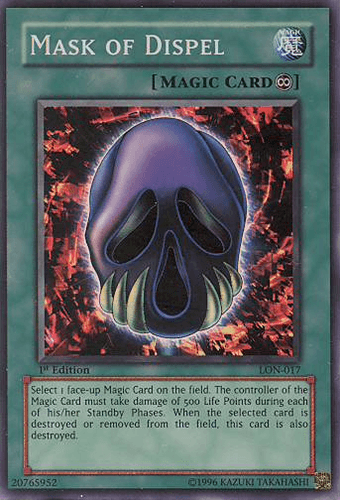 Mask of Dispel - LON-017 Super Rare 1st Edition