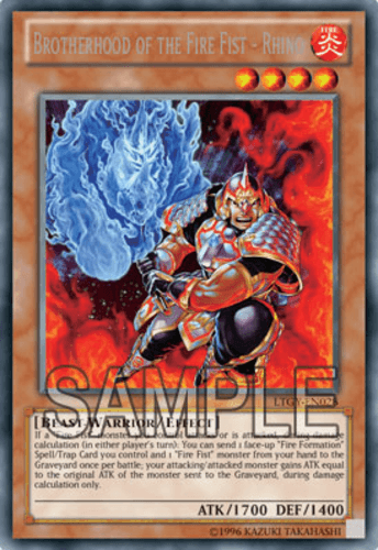 Brotherhood of the Fire Fist - Rhino - LTGY-EN028 Rare 1st Edition