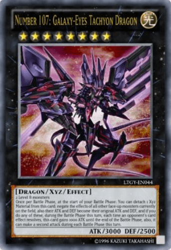 Number 107: Galaxy-Eyes Tachyon Dragon - LTGY-EN044 Ultimate Rare 1st Edition