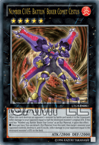Number C105: Battlin' Boxer Comet Cestus - LTGY-EN052 Ultimate Rare Unlimited