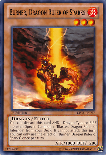Burner, Dragon Ruler of Sparks - LTGY-EN097 Common Unlimited