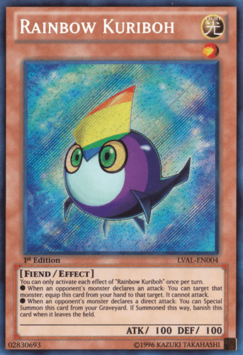 Rainbow Kuriboh - LVAL-EN004 Secret Rare 1st Edition