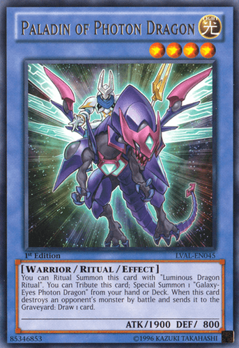 Paladin of Photon Dragon - LVAL-EN045 Rare Unlimited