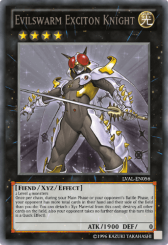 Evilswarm Exciton Knight - LVAL-EN056 Secret Rare 1st Edition