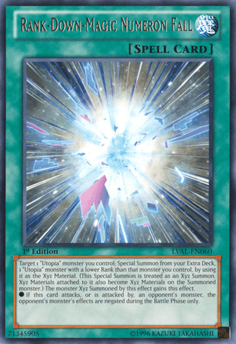 Rank-Down-Magic Numeron Fall - LVAL-EN060 Rare 1st Edition