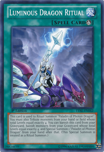 Luminous Dragon Ritual - LVAL-EN062 Common 1st Edition