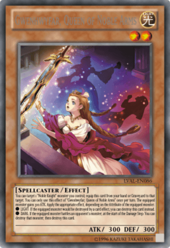 Gwenhwyfar, Queen of Noble Arms - LVAL-EN086 Secret Rare 1st Edition