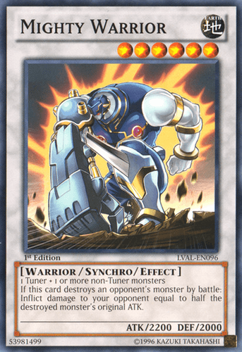 Mighty Warrior - LVAL-EN096 Common 1st Edition