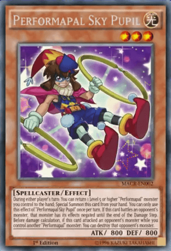 Performapal Sky Pupil - MACR-EN002 Rare 1st Edition