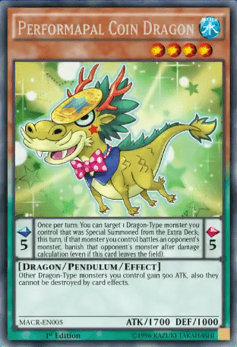Performapal Coin Dragon - MACR-EN005 Rare 1st Edition