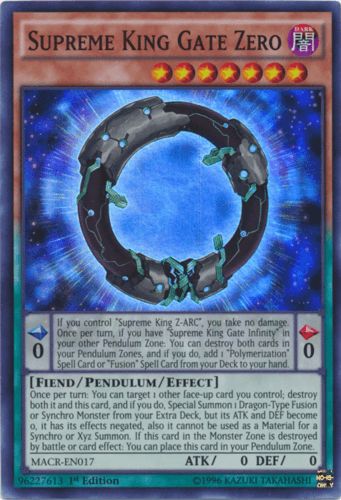 Supreme King Gate Zero - MACR-EN017 Super Rare 1st Edition