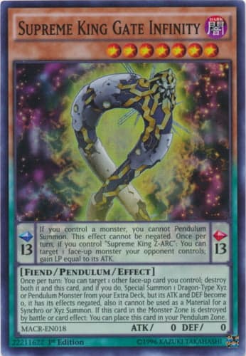 Supreme King Gate Infinity - MACR-EN018 Super Rare Unlimited